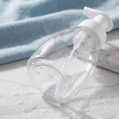 Bekith 12 Pack Foaming Soap Dispenser Pump Bottles, 8oz (250ml) Foaming Hand Soap Dispenser, Refillable Liquid Soap Foaming Dispenser, Empty Plastic Bottles for Kitchen, Bathroom, Commercial, Clear
