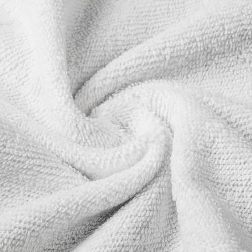 Cotton Washcloths Bulk (60 Pack) - 100% Ring Spun Cotton, Premium Quality Face Cloths, Highly Absorbent and Soft Fingertip Towels, Wash Cloths (12x12 inch, White)