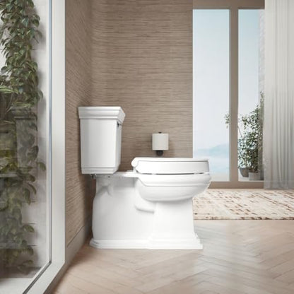 KOHLER 25875-0 Hyten 3" Height, Elevated Soft Close Elongated Toilet Seat, Contoured Seat with Grip-Tight Bumpers, Quick-Attach Hardware, No Slam Toilet Seat, White (Pack of 2) - color: White, size: Elongated (Pack of 2)