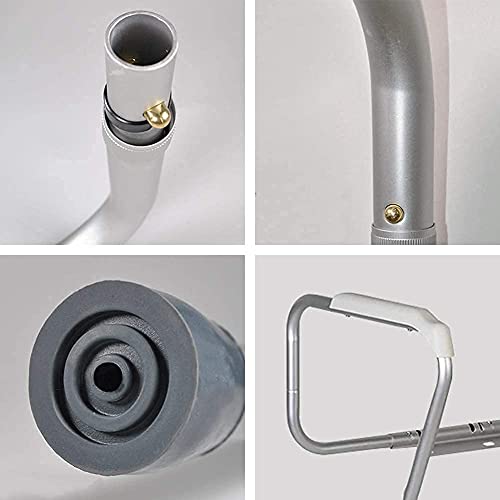 Grab Bars Toilet Grab Bars Free Standing Toilet Safety Surround Frame Chair Adjustable Aluminum Alloy Bathroom Anti-Slip Rail Handrail for Elderly Pregnant Disabled