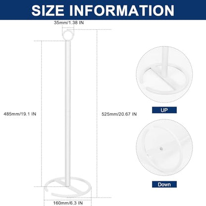 NearMoon Bath Toilet Paper Holder Stand, Freestanding Tissue Paper Storage with Reserve, Space Toilet 4 Rolls Holder for Bathroom/Kitchen Countertop-All Metal (2 Pack, White) - color: White