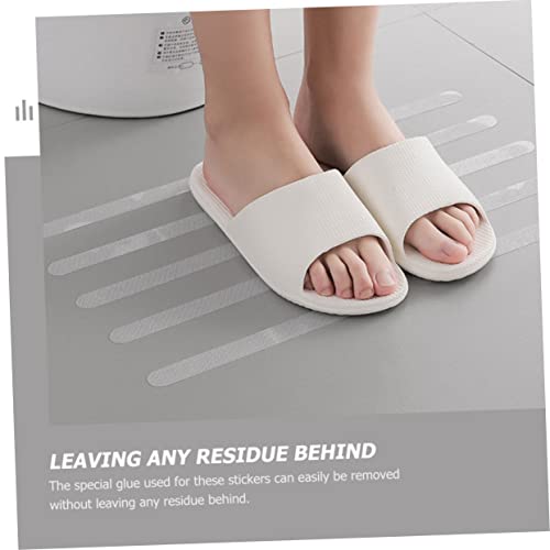 TEHAUX 4sets Slip Mat Skid Shower Stickers Skid Bathtub Stickers Self-Adhesive Strips Strong Adhesive Stair Tape