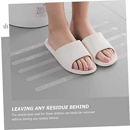 TEHAUX 4sets Slip Mat Skid Shower Stickers Skid Bathtub Stickers Self-Adhesive Strips Strong Adhesive Stair Tape