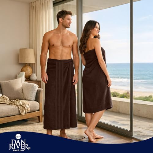 DAN River 2 Pack Bath Sheets Extra Large 35x70, Large Bath Towels for Adults, XL Oversized Heavy Duty Towel Set, 600 GSM 100% Ring Spun Cotton, Soft Quick Dry, Brown - color: Brown, size: Bath Sheet 35x70" (PK 2)