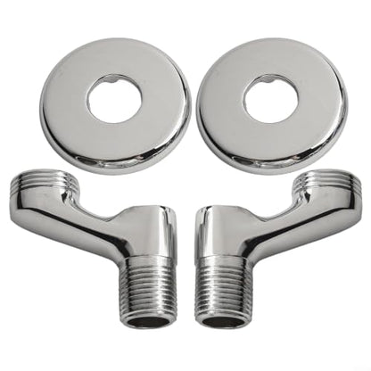 Adjustable Shower Arm Holder 304 Stainless Steel Angle Adapter for Handheld Head - G1/2 Swivel Ball Joint Mount Bracket Silver