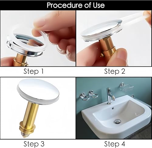 2Pcs Bathroom Sink Plug SiliconeSeal Washers, Bathroom Pop Up Sink Plugs Replacement Washers 31mm