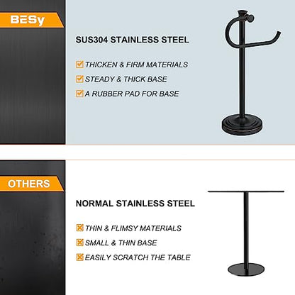 17 Inch Oil Rubbed Bronze Stand Towel Bar Hanger Hand Towel Bar Bathroom Vanity Countertop Towel Holder Free Standing Stainless Steel Towel Ring Hardware Accessories Towel Rack - color: Bronze