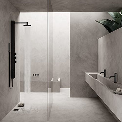 VIGO Elan 4.38 in. W x 4.38 in. L Square Shower Drain in Matte Black - VG07004MB - color: Matte Black, size: 4 in.