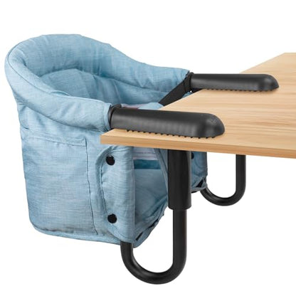 Hook On High Chair - Portable & Foldable for Babies 6-36 Months, Family & Travel Use with Carry Bag(Sky Blue) - color: Sky Blue