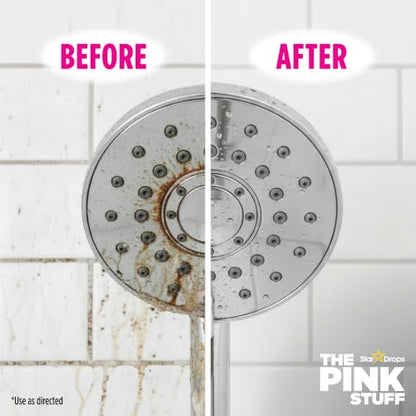 Stardrops - The Pink Stuff - The Miracle Scrubber Kit - 2 Tubs of The Miracle Cleaning Paste With Electric Scrubber Tool and 4 Cleaning Brush Heads, 6 Piece Set