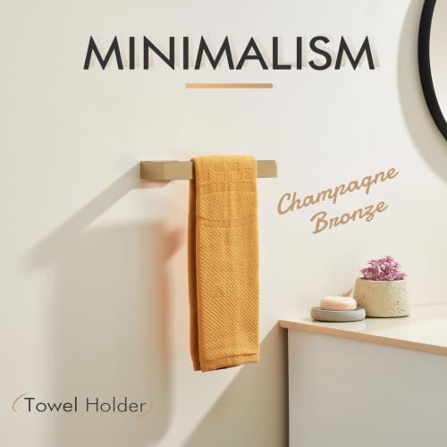 KOKOSIRI Towel Bar for Bathroom Towel Holder Wall Mount Kitchen Towels Rack Bath Hardware Champagne Bronze Stainless Steel, B3009CPG - color: Champagne Bronze