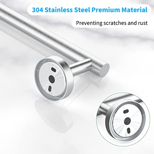 Cilee 2 Pieces Brushed Nickel Bathroom Towel Bar, 24 Inch Towel Holder | Double Towel Racks, Bathroom Towel Holder, Towel Hanger for Bathroom Stainless Steel Wall Mount - color: Brushed Nickel, size: 24inch