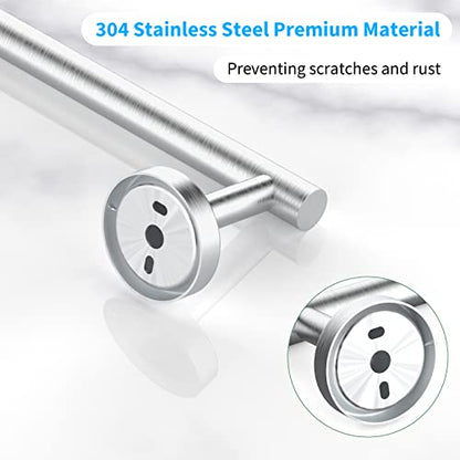 Cilee 2 Pieces Brushed Nickel Bathroom Towel Bar, 24 Inch Towel Holder | Double Towel Racks, Bathroom Towel Holder, Towel Hanger for Bathroom Stainless Steel Wall Mount - color: Brushed Nickel, size: 24inch