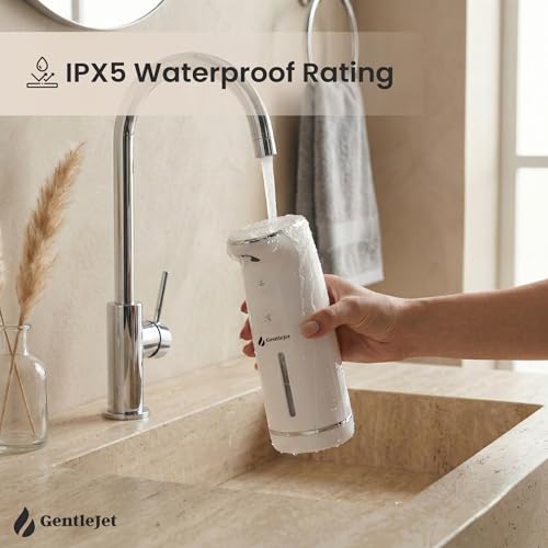 GentleJet Cloudfoam Automatic Foaming Soap Dispenser Touchless Foam Dispenser for Kids & Family, Soft Rich Foam, USB-C Rechargeable, No-Clog Design, IPX5 Waterproof, 320 ml - color: White - Chrom