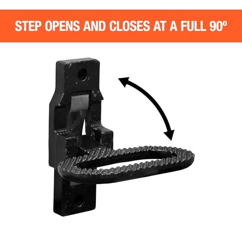Buyers Products B2797BPC2 Folding Safety Step and Handle, Black, 2 Pack | Improve Vehicle Access With A Fold-Flat Step And Grab Handle Built For Steady Footing On Trucks, Trailers, RVs, And Work Vans - size: 2 Count, style: Black E-Coat