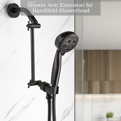 Shower Head Arm, Adjustable Shower Extension Arm for Rain Showerheads, Angle & Height Adjustable Shower Head Extender Arm, G1/2 Universal Connector, Easy to Install (Oil Rubbed Bronze, 10 Inch) - color: ORB, style: 10 Inch