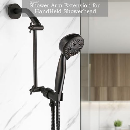 Shower Head Arm, Adjustable Shower Extension Arm for Rain Showerheads, Angle & Height Adjustable Shower Head Extender Arm, G1/2 Universal Connector, Easy to Install (Oil Rubbed Bronze, 10 Inch) - color: ORB, style: 10 Inch