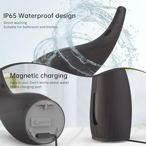 Automatic Soap Dispenser, Touchless Rechargeable Soap Dispenser 10 oz - color: Dark Walnut