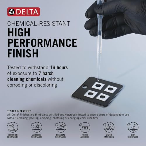 Delta Nicoli Matte Black/ Brushed Gold Faucet 3 Hole, 8 Inch Widespread Bathroom Sink Faucet for Vanity, Push-Pop Drain Assembly, Matte Black/ Champagne Bronze 35849LF-GZ - color: Matte Black/Champagne Bronze