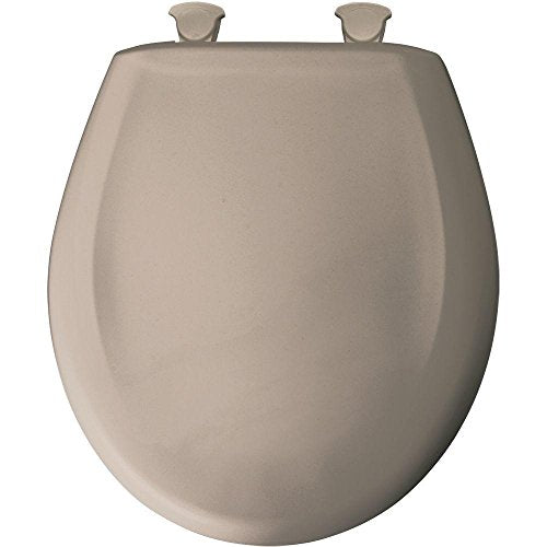 Bemis 200SLOWT 068 Lift-Off Plastic Round Slow-Close Toilet Seat, Fawn Beige