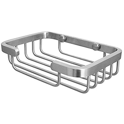 Deezio Satin Nickel Stainless Steel Soap Dish, Rectangular, 5 x 3.5 Inch, Wall Mounted, 100%