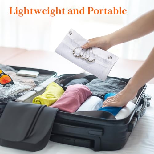 Lifewit Mesh Shower Caddy, 9 Pockets Hanging Bathroom Organizer, 1 Pack | 14" x 34", Attached 3 Hooks, Quick-Dry, Portable, Cruise Essentials, Idea for Toiletry, RVing, Travel, Camping - size: 14" × 34"
