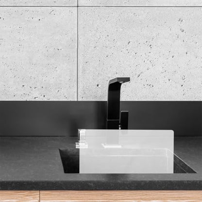 PRETYZOOM Acrylic Kitchen Sink Splash Guard 13.77 X 8.26 Inch Clear Water Barrier Panel for Countertop and Bathroom Sink Protection - size: 35.00X21.00X5.00CM