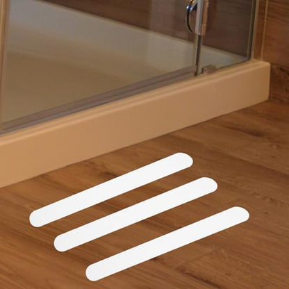 SUPVOX Anti-Slip Bathtub Strips Peva Bathroom Safety Stickers 2x20cm 24pcs with Black Scraper for Shower, Tub, and Stair Slip Prevention