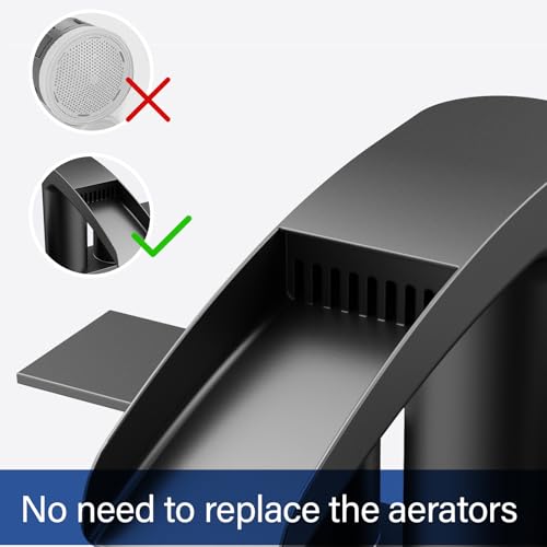 Bathroom Sink Faucet for 3 Hole, Hurran 4 Inch Bathroom Faucets with Pop-up Drain, Stainless Steel 2-Handle Waterfall Faucet for Bathroom Sink, Matte Black - color: Black