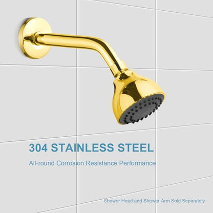 OFFO Shower Arm with Flange, 10 in Bright Gold Wall Mount Replacement Angle Shower Head Arm Wall-Mounted For Fixed Shower Head & Handheld Showerhead - color: Bright Gold, style: 10 in