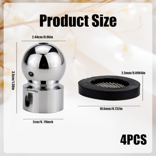 2 Pack Shower Head Swivel Adapter 1/2 Inch Shower Arm