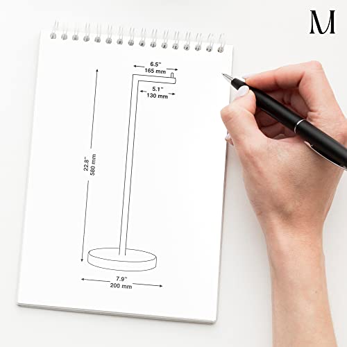Marmolux Acc - Free Standing Toilet Paper Holder Stand 1pc - Bathroom Storage for 4 Rolls of Toilet Tissue Modern Stainless Steel Matte Black - Toilet Roll Stand - color: Matte Black