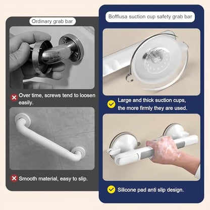 Grab Bar for Elderly for Wall,Grab Bar for Bathtubs and Showers,Shower Handle,Non-Slip Handrail Safety Grip for Seniors No Drilling,Shower Handles for Elderly Suction,Bathroom Accessories