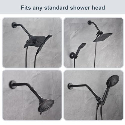 BRIGHT SHOWERS Shower Arm Extender for Rain and Handheld Shower Head, 4 Inch Shower Head Extension Arm, Shower Pipe Extension for Extending or Lowering Showerhead, Oil-Rubbed Bronze - color: Oil Rubbed Bronze, style: 4 Inch Extension