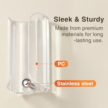 Electric Toothbrush Holder for Bathroom, Wall-Mounted Toothbrush Stand with Self-Adhesive, Compact Bathroom Caddy for Electric Toothbrushes (Clear-2pcs) - color: Clear-2pcs