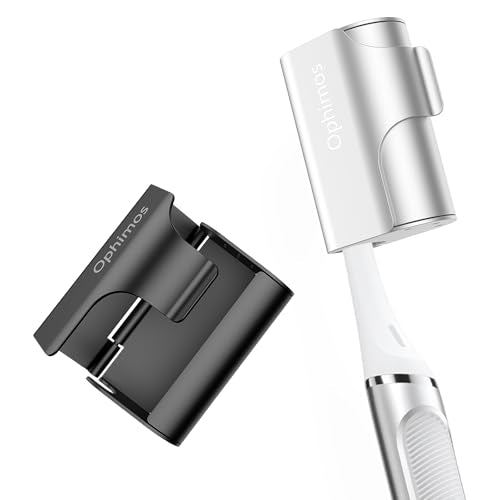 Aluminum Toothbrush Head Cover Cap, Tooth Brush Travel Protector Case | Long-lasting Snap-On Design Metal Pod Case Fits Most Manual and Electric Toothbrushes, 2 Pack (Silver + Black) - color: Silver+Black, size: 2 Count
