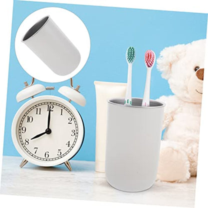 Zerodeko Daily Use Multi-Functional Toothbrush Storage Cup Stainless Steel Rinse Cup for Boys and Girls Travel-Friendly Design Space-Saving Stackable Bathroom Essential