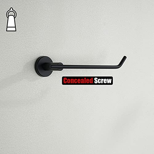 JQK Black Hand Towel Holder, Stainless Steel Towel Bar for Bathroom, 9 Inch Necklace Holder Matte Black Wall Mount, TR100-PB - color: Black, size: 9 Inch (Right)