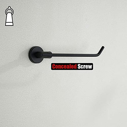JQK Black Hand Towel Holder, Stainless Steel Towel Bar for Bathroom, 9 Inch Necklace Holder Matte Black Wall Mount, TR100-PB - color: Black, size: 9 Inch (Right)