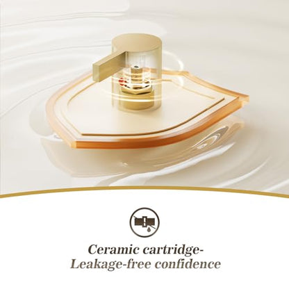 Phiestina Brushed Gold 4 Inch 2 Handle Centerset Lead-Free Bathroom Faucet 2 Pack, Swivel Spout with Copper Pop Up Drain and 2 Water Supply Lines,BF15-1-BG-2PACK - color: Brushed Gold-2pack