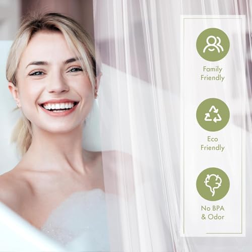 AmazerBath Stall Shower Curtain Liner, 36x78 Clear Shower Curtain Liner, Long Waterproof Plastic Shower Liner, Lightweight PEVA Shower Curtain with 2 Magnets and 6 Rustproof Metal Grommets - color: Clear, size: 36"W x 78"L (Pack of 1)
