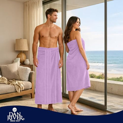DAN RIVER 2 Pack Bath Sheets Extra Large 35x70, Large Bath Towels for Adults, XL Oversized Heavy Duty Towel Set, 600 GSM 100% Ring Spun Cotton, Soft Quick Dry, Lavendar - color: Lavendar
