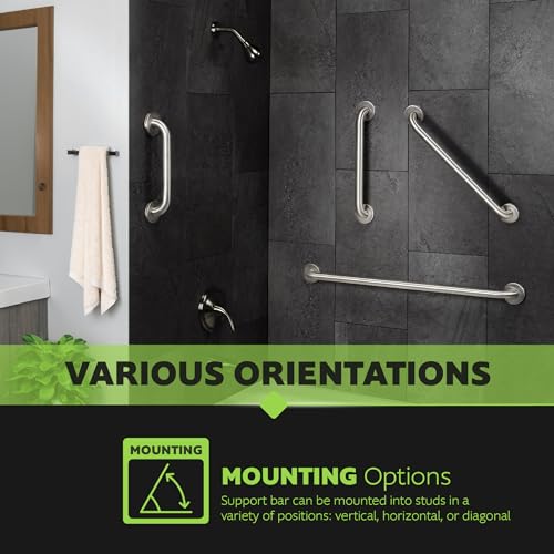 Homewerks 068 HW11436SS 36 inch Bathroom Grab Bar with 1-1/4 Inch Diameter and Concealed Screws ADA Compliant, Stainless Steel - color: 1.25 Inch Diameter, size: 36 Inch