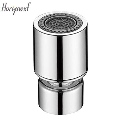 Kitchen Faucet Aerator & Head Replacement, 360° Swivel, 2 Modes | Sprayer Attachment with Dual Flow, No Splash Chrome Nozzle, 55/64 Female Thread Adapter for Bathroom Tap Extender