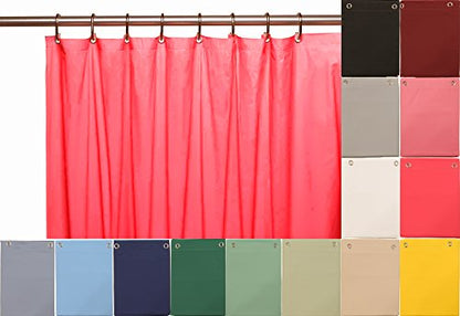 Venice Elegant Home Heavy Duty Vinyl Shower Curtain Liner with 12 Metal Grommets (Bright Pink) - color: Bright Pink