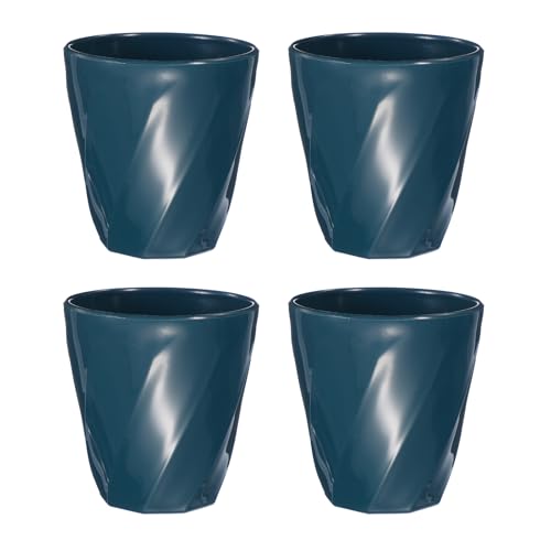 uxcell 4 Pcs Simple Toothbrush Cup, 13.5 OZ Reusable Bathroom Tumbler, 2.2 x 3.5 Unbreakable Plastic Cups for Storing Toothpaste Makeup Brush Holder Water Beverages Combs, Blue - color: Blue