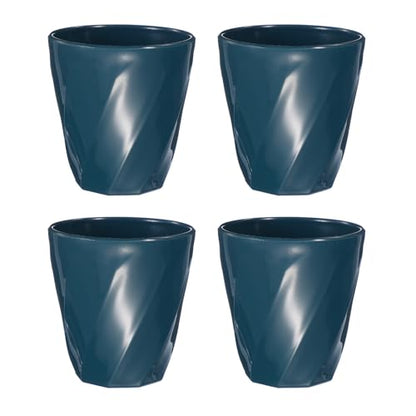 uxcell 4 Pcs Simple Toothbrush Cup, 13.5 OZ Reusable Bathroom Tumbler, 2.2 x 3.5 Unbreakable Plastic Cups for Storing Toothpaste Makeup Brush Holder Water Beverages Combs, Blue - color: Blue
