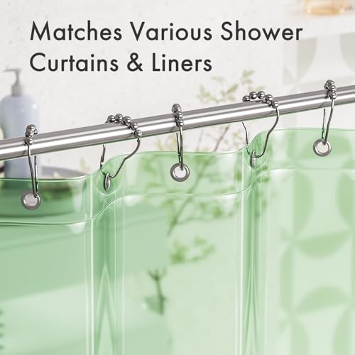 Shower Curtain Rings, Rust-Resistant Metal Shower Hooks Ring Shower Rings for Curtain Rolling Shower Curtain Hooks for Bathroom Shower Rod Shower Curtain Hangers, Set of 12, Chrome - color: Chrome