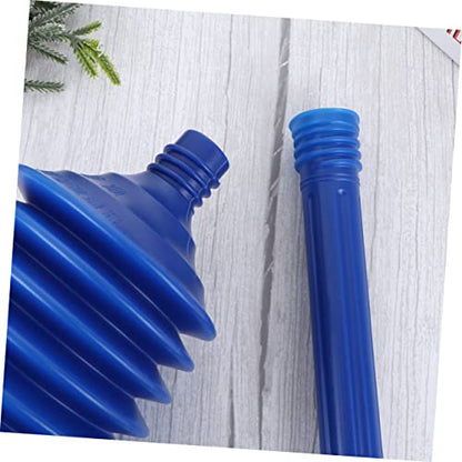 Hemobllo Blue High Pressure Toilet Plunger Professional Bathroom Clog Remover Reusable Made for Hairs Garbage Removal Ergonomic Handle Bathroom Fixtures