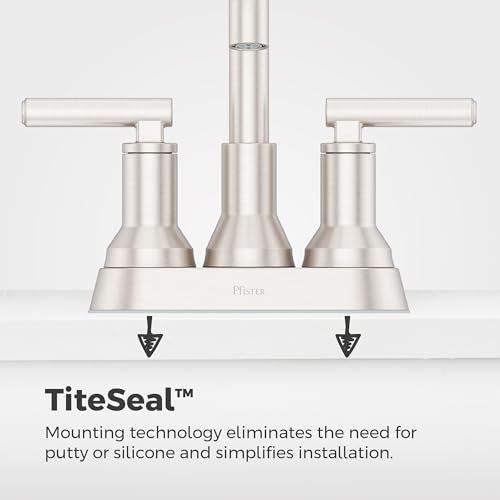 Pfister Capistrano Bathroom Sink Faucet, 4-Inch Centerset, 2-Handle, 3-Hole, NSF Certified, Spot Defense Brushed Nickel Finish, LF048CSOGS | (Pack of 3) - color: Spot Defense Brushed Nickel, size: 3 Pack